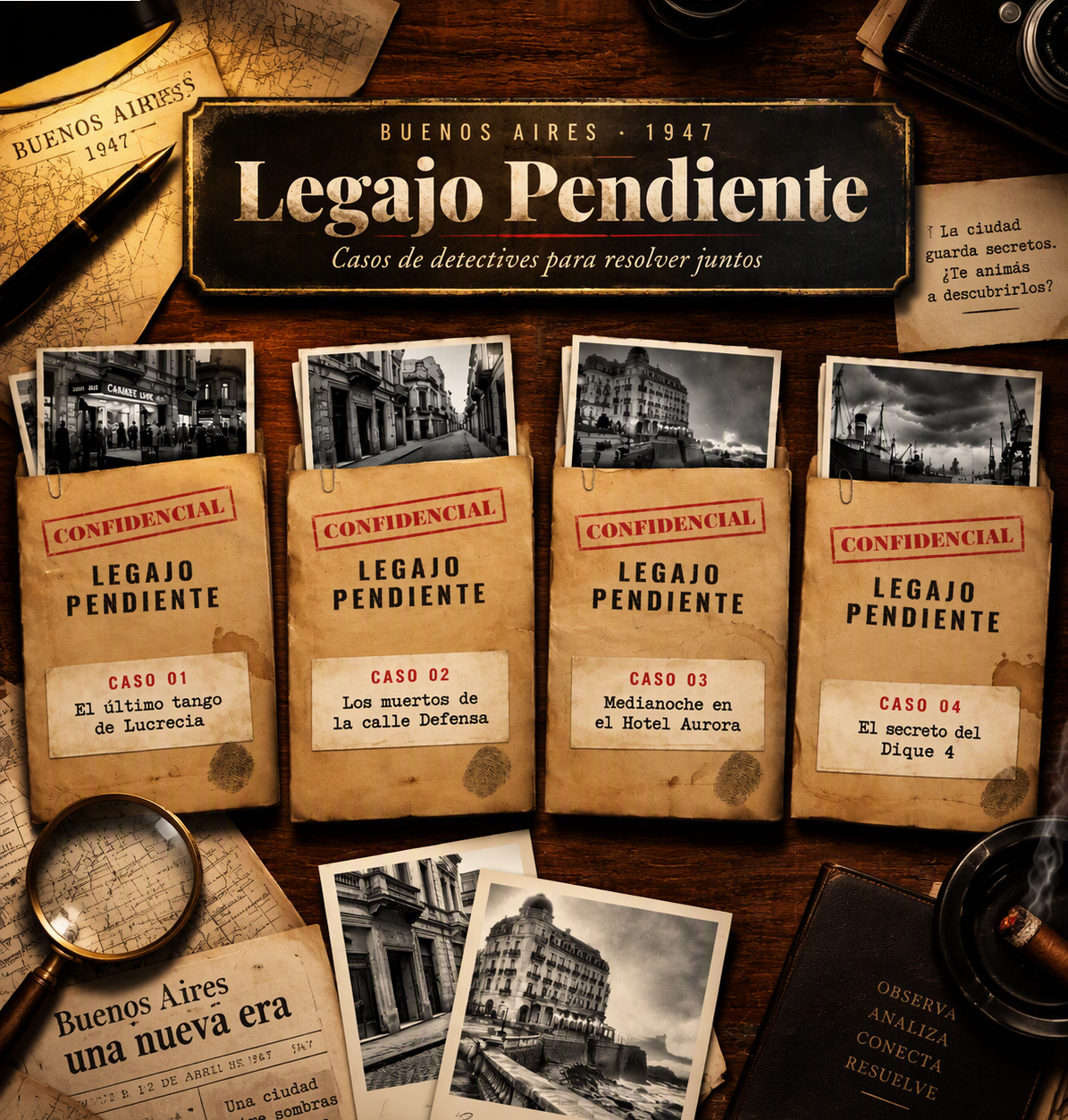 Legajo Pendiente: Jugá al Detective con 4 Casos Completos + 7 BONUS